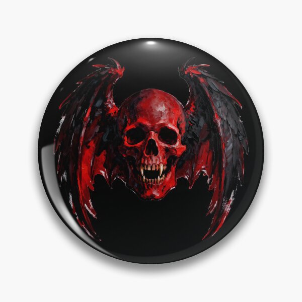 Item preview, Red Winged Skull – Dark Gothic Metal Aesthetic Painting designed and sold by cr6zym1nd.