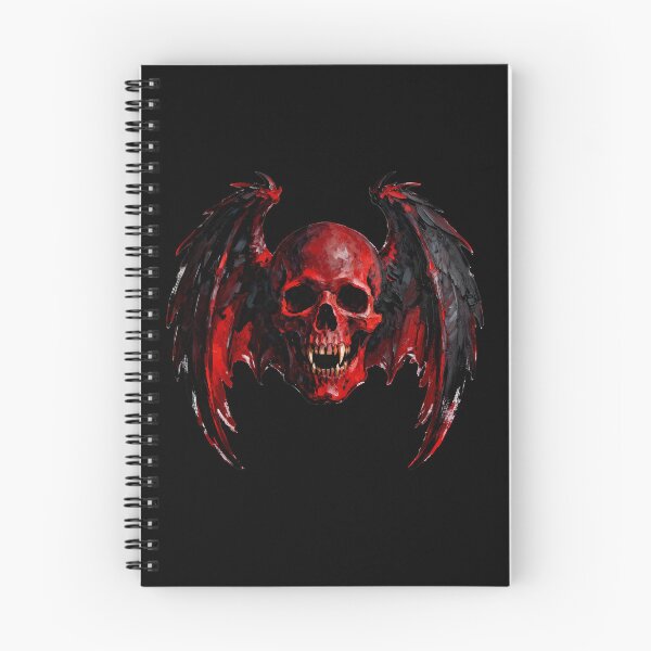 Item preview, Red Winged Skull – Dark Gothic Metal Aesthetic Painting designed and sold by cr6zym1nd.