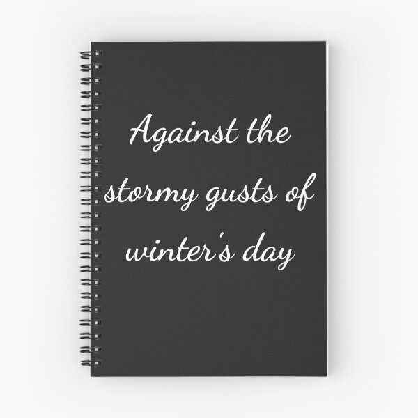 Item preview, "Against the stormy gusts of winter's day" - handwriting white designed and sold by ariksworld.