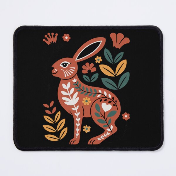 Item preview, scandinavian folk art - nordic folk art - Swedish dala - botanical - geometric animal - whimsical nature - boho folk art - nordic botanical - Dala-Inspired designed and sold by JansenGS.