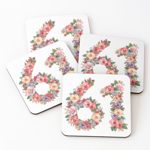 Item preview, 61st birthday flowers  watercolor. designed and sold by uunaa.