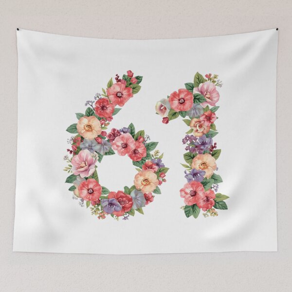 Item preview, 61st birthday flowers  watercolor. designed and sold by uunaa.