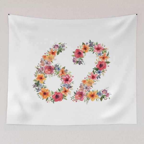 Item preview, 62nd birthday flowers  watercolor. designed and sold by uunaa.