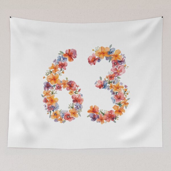Item preview, 63rd birthday flowers  watercolor. designed and sold by uunaa.