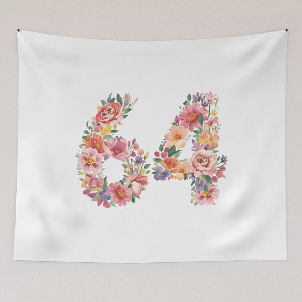Item preview, 64th birthday flowers  watercolor. designed and sold by uunaa.