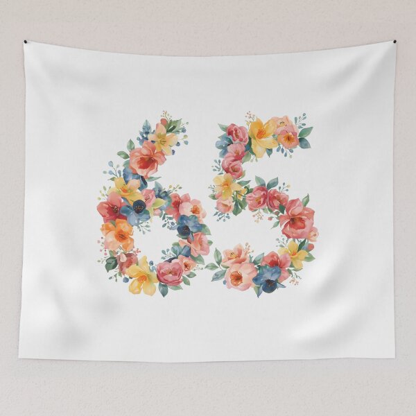Item preview, 65th birthday flowers  watercolor. designed and sold by uunaa.
