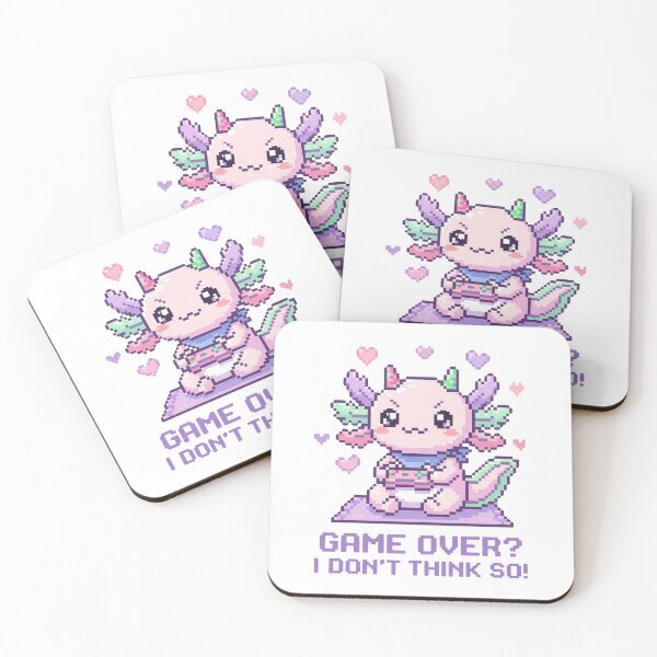 Item preview, Kawaii Axolotl Gamer T-Shirt | Game Over I Don't Think So | Funny Gaming Gift designed and sold by Egyptian king ⭐⭐⭐⭐⭐.