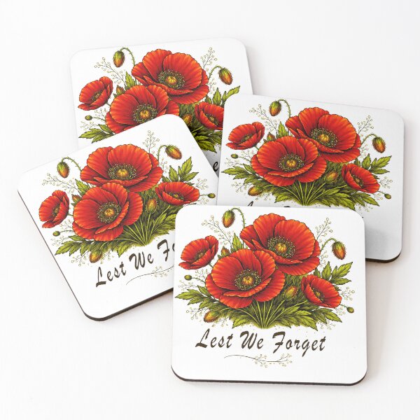 Item preview, ANZAC Day Poppy Flower Lest We Forget Shirt, Australian Remembrance Design, Memorial Tribute Tee designed and sold by Dimu Co..
