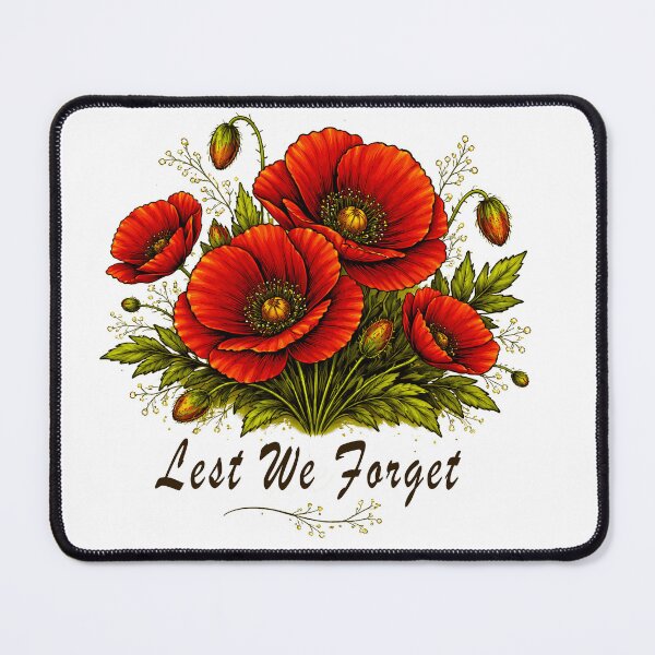 Item preview, ANZAC Day Poppy Flower Lest We Forget Shirt, Australian Remembrance Design, Memorial Tribute Tee designed and sold by Dimu Co..