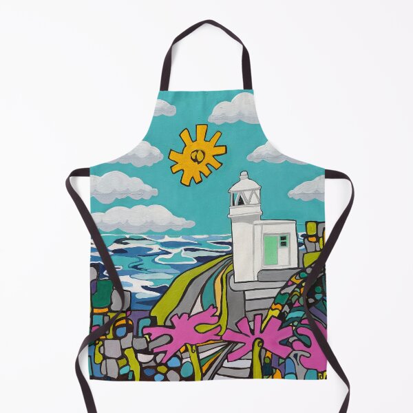 Item preview, Semi abstract painting of a lighthouse in Ireland designed and sold by PeasandPaint.