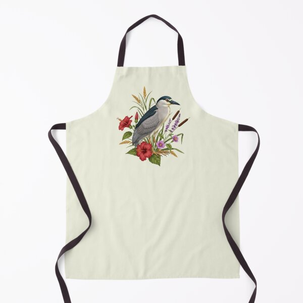 Item preview, Black-Crowned Night Heron Among Wetland Wildflowers designed and sold by BirdsnStuff.