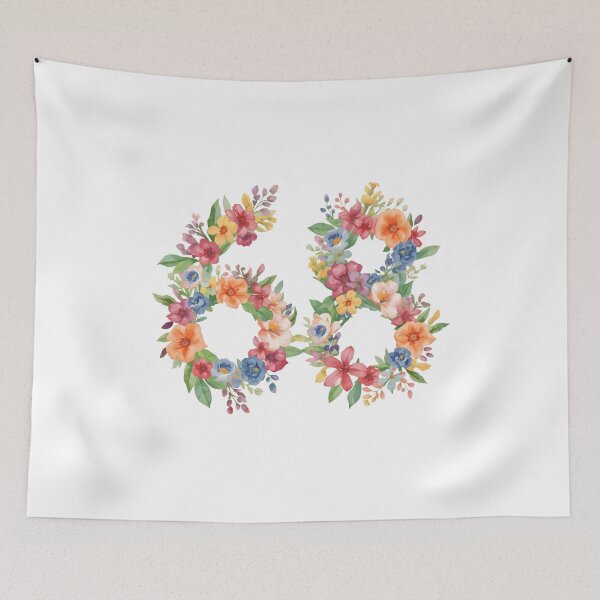 Item preview, 68th birthday flowers  watercolor. designed and sold by uunaa.