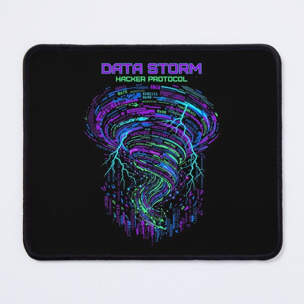 Item preview, Data Storm Cyberpunk Hacker Shirt designed and sold by KurtByteStudio.