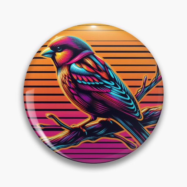 Item preview, Neon Bird – Synthwave Sunset Design designed and sold by Dogandesighn.