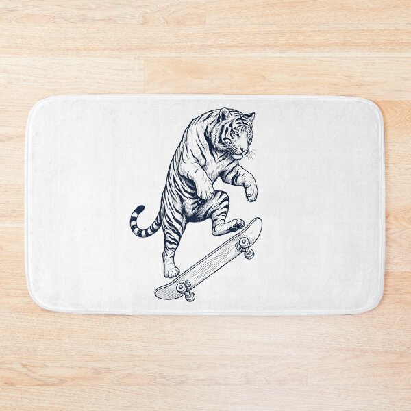 Item preview, Vintage Tiger Skateboarding Skate Animal Lover designed and sold by DoodleTortle.
