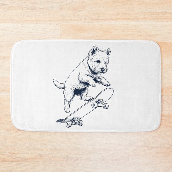 Item preview, Vintage West Highland White Terrier Skateboarding Skate Dog Dad Lover designed and sold by DoodleTortle.
