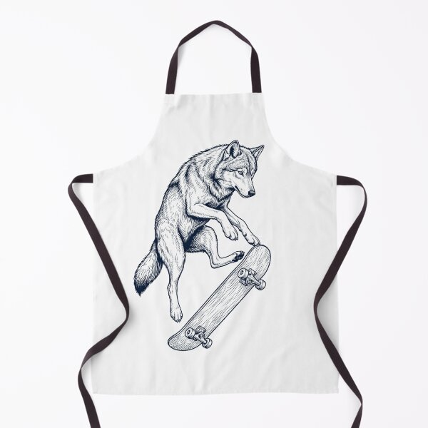 Item preview, Vintage Wolf Skateboarding Skate Animal Lover designed and sold by DoodleTortle.