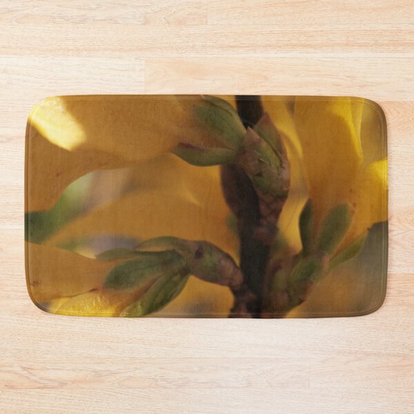 Item preview, Vibrant Forsythia Wildflower Macro - Cottagecore Spring Art designed and sold by vikko-art.