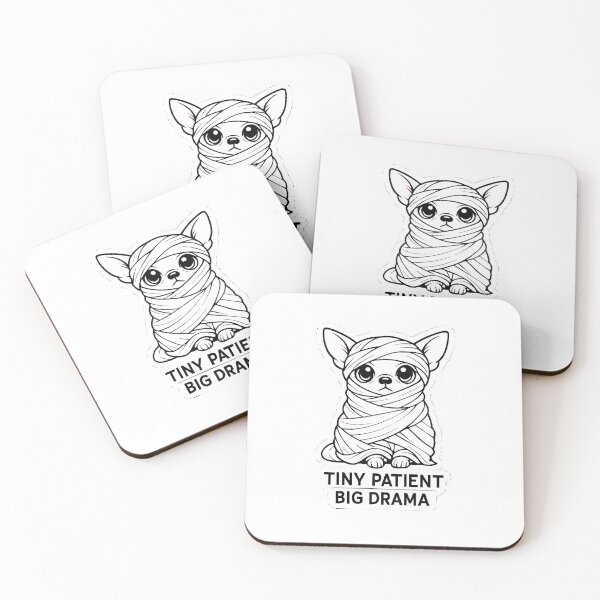 Item preview, Tiny Patient Big Drama Funny Small Dog Vet Tech Humor Design designed and sold by Bettybee00.