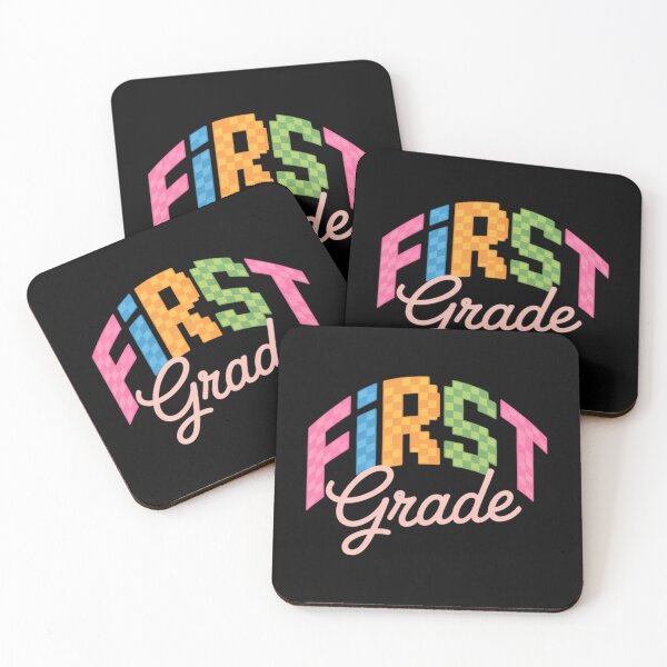 Item preview, Back to School Neon Checkered First Grade, Colorful Teacher designed and sold by FaithAbbott.