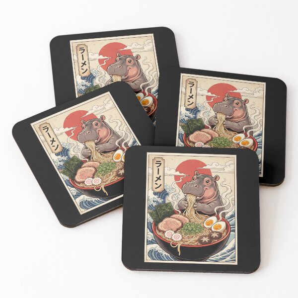 Item preview, Vintage Hippo Ramen Japanese Kawaii Anime Animal Lover designed and sold by TerryConnells.