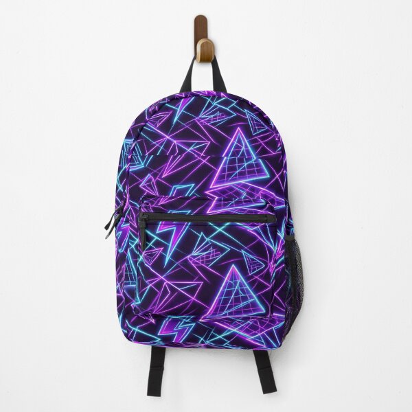 Item preview, Neon Purple And Cyan Blue Art Geometric Arches Retro Mid-Century Pattern designed and sold by byvarol.