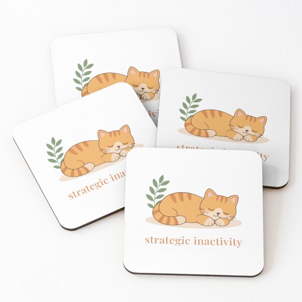 Item preview, Minimal Cute Cat Strategic Inactivity Calm Aesthetic Design designed and sold by Primordial Mind Studio.