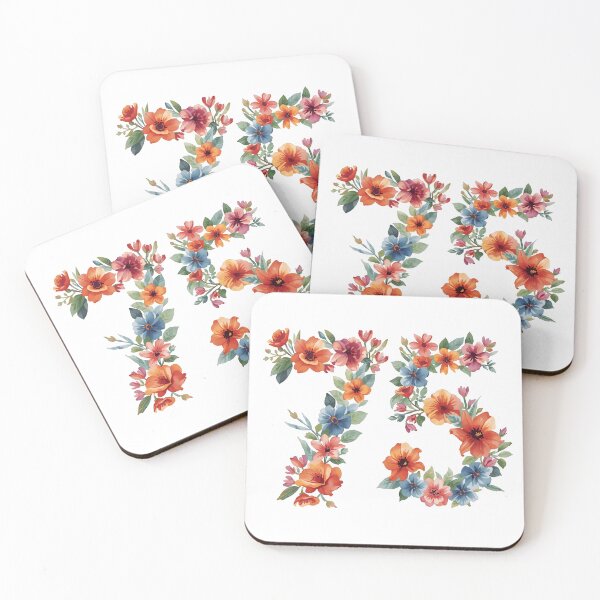 Item preview, 75th birthday flowers  watercolor. designed and sold by uunaa.