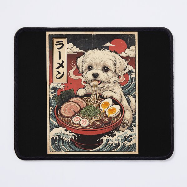 Item preview, Vintage Maltese Ramen Japanese Kawaii Anime Dog Lover designed and sold by TerryConnells.