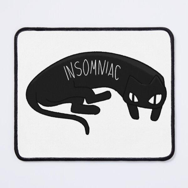 Item preview, Insomniac Black Cat Dark Sleepless Art designed and sold by XanDuri.