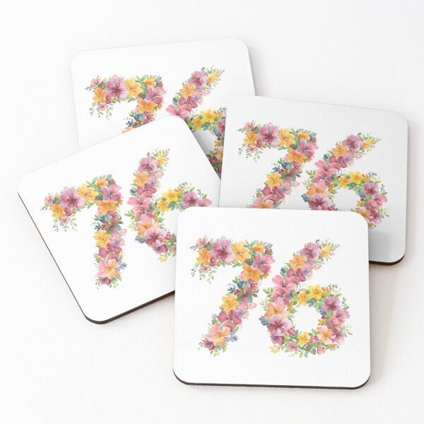 Item preview, 76th birthday flowers  watercolor. designed and sold by uunaa.