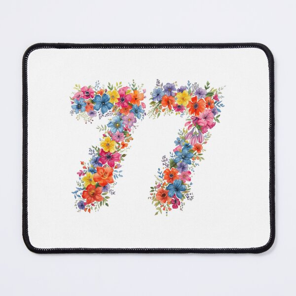 Artikelvorschau, Aquarellblumen zum 77. Geburtstag. entworfen und verkauft von uunaa.