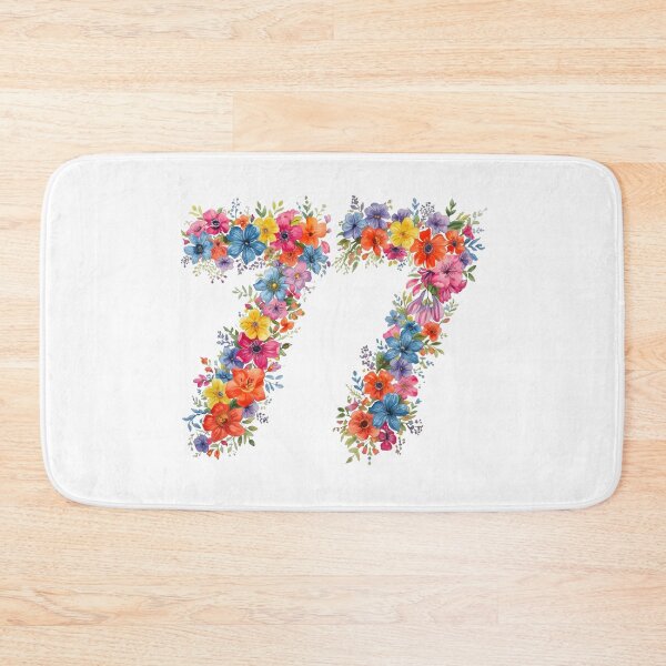 Artikelvorschau, Aquarellblumen zum 77. Geburtstag. entworfen und verkauft von uunaa.