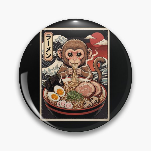 Item preview, Vintage Monkey Ramen Japanese Kawaii Anime Animal Lover designed and sold by TerryConnells.