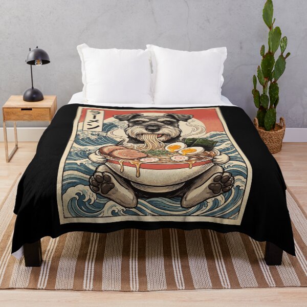 Item preview, Vintage Miniature Schnauzer Ramen Japanese Kawaii Anime Dog Lover designed and sold by TerryConnells.