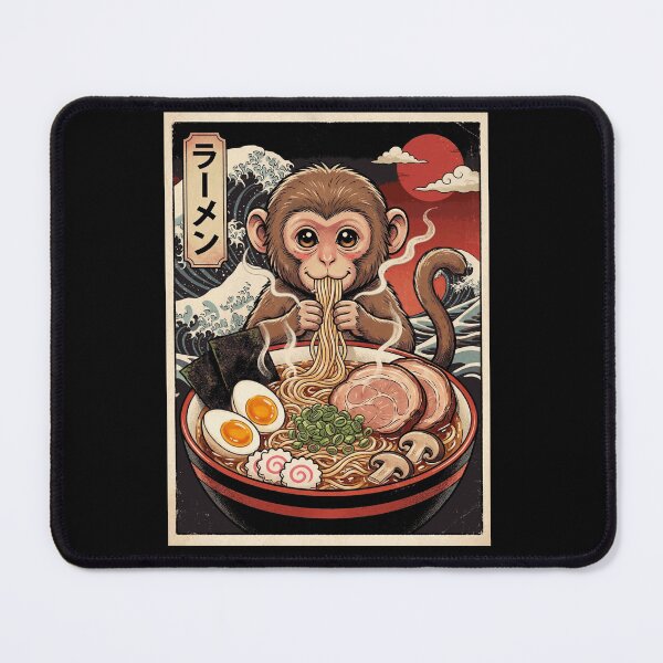 Item preview, Vintage Monkey Ramen Japanese Kawaii Anime Animal Lover designed and sold by TerryConnells.