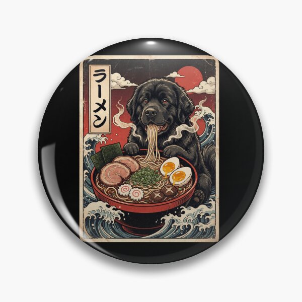 Item preview, Vintage Newfoundland Ramen Japanese Kawaii Anime Dog Lover designed and sold by TerryConnells.