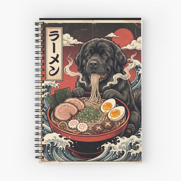 Item preview, Vintage Newfoundland Ramen Japanese Kawaii Anime Dog Lover designed and sold by TerryConnells.