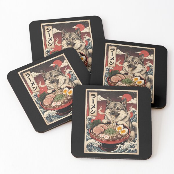 Item preview, Vintage Norwegian Elkhound Ramen Japanese Kawaii Anime Dog Lover designed and sold by TerryConnells.