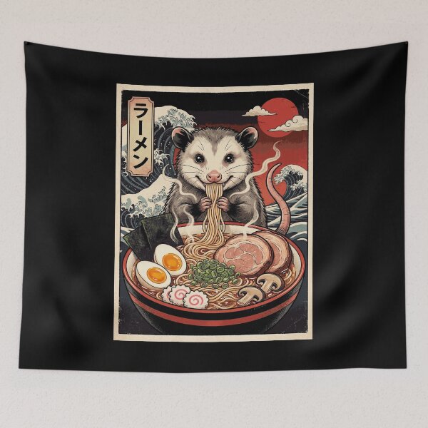 Item preview, Vintage Opossum Ramen Japanese Kawaii Anime Animal Lover designed and sold by TerryConnells.