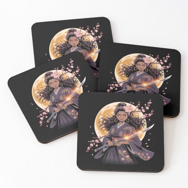 Item preview, Black Woman Japanese Girl Black Cat Women designed and sold by FaithAbbott.