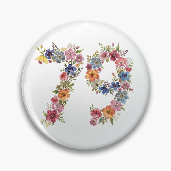 Item preview, 79th birthday flowers  watercolor. designed and sold by uunaa.