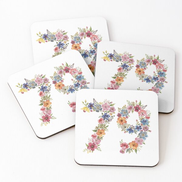Item preview, 79th birthday flowers  watercolor. designed and sold by uunaa.