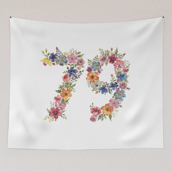 Item preview, 79th birthday flowers  watercolor. designed and sold by uunaa.