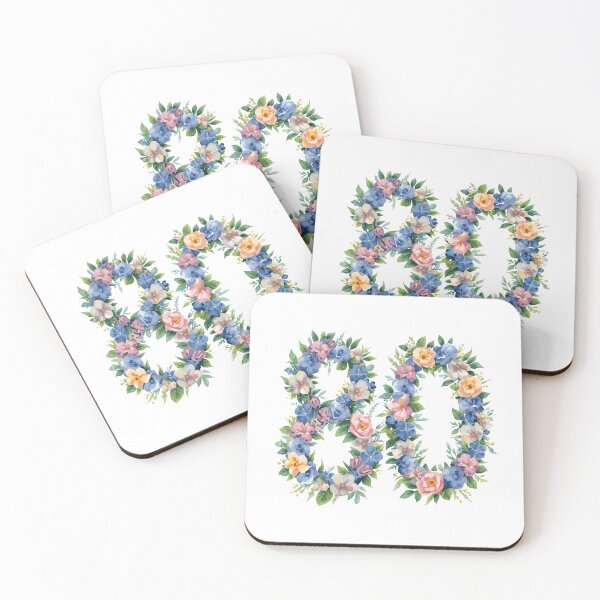 Item preview, 80th birthday flowers  watercolor. designed and sold by uunaa.