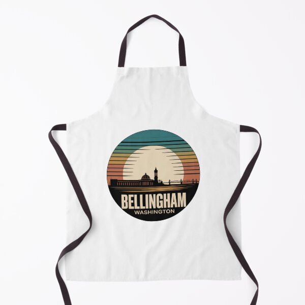 Item preview, Bellingham Washington: Teal Orange Red Sunset Badge designed and sold by CircinusStore.