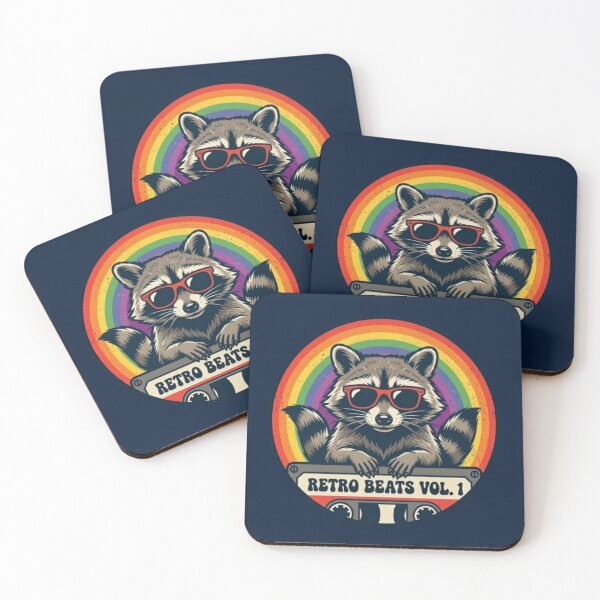 Item preview, Retro Beats Vol. 1 – Funky Raccoon Design designed and sold by Dogandesighn.