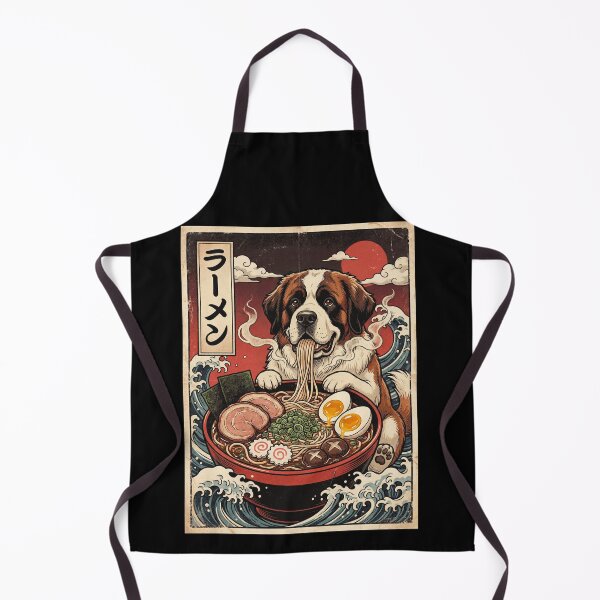 Item preview, Vintage Saint Bernard Ramen Japanese Kawaii Anime Dog Lover designed and sold by TerryConnells.