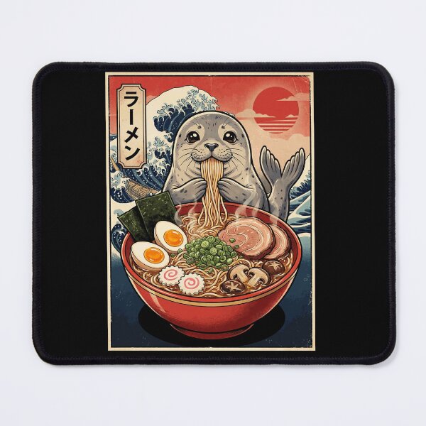 Item preview, Vintage Seal Ramen Japanese Kawaii Anime Animal Lover designed and sold by TerryConnells.