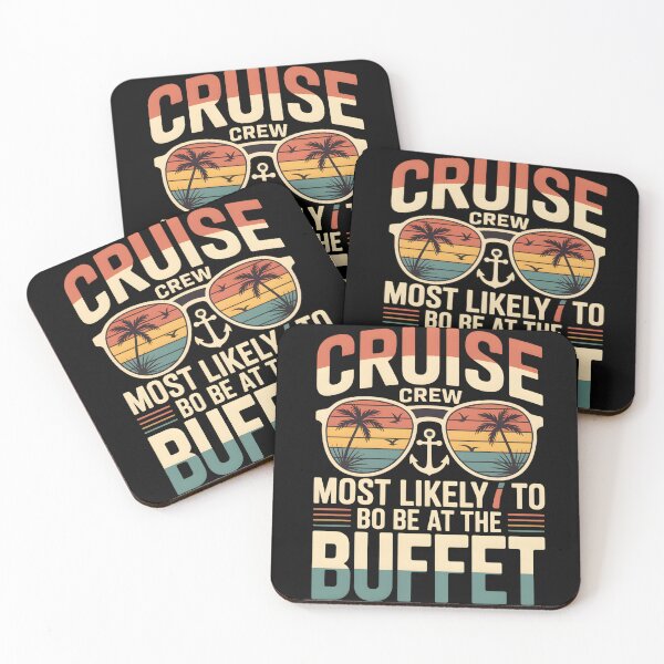 Item preview, Cruise Crew Most Likely to Be at the Buffet – Funny Vacation Shirt for Foodie Travelers designed and sold by THREE LITTLE BEANS.